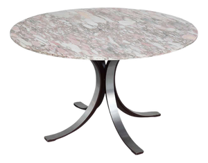 Mid-Century Round Model T69 Dining Table in Marble from Tecno, 1960s