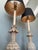 Late 20th Century Late 20th Century Gold Wooden Pineapple Buffet Style Lamps With Black Shades - a Pair For Sale - Image 5 of 8