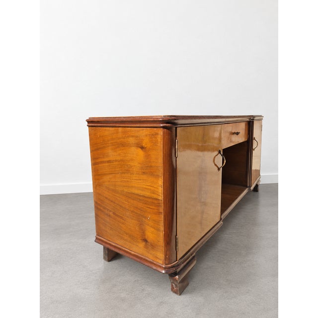 Italian Art Deco Walnut Burl Sideboard, 1930s For Sale - Image 6 of 11
