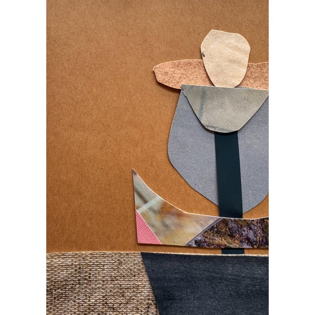 "Vessel 7" Original Mixed-Media Framed Collage on Paper by Zac Woodiel For Sale In Little Rock - Image 6 of 11