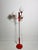 1960s Midcentury Red and Opaline Glass 3-Arm Floor Lamp by Kaiser, Germany, 1960s For Sale - Image 5 of 12