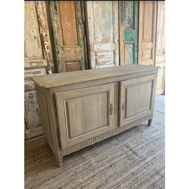 French Two Door Painted Sideboard Buffet - Early 20th C For Sale - Image 4 of 6