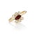 Contemporary Dainty Garnet Marquise Ring | Deep Red Gemstone Engagement Ring, | January Birthstone Gift Us 7 For Sale - Image 3 of 4