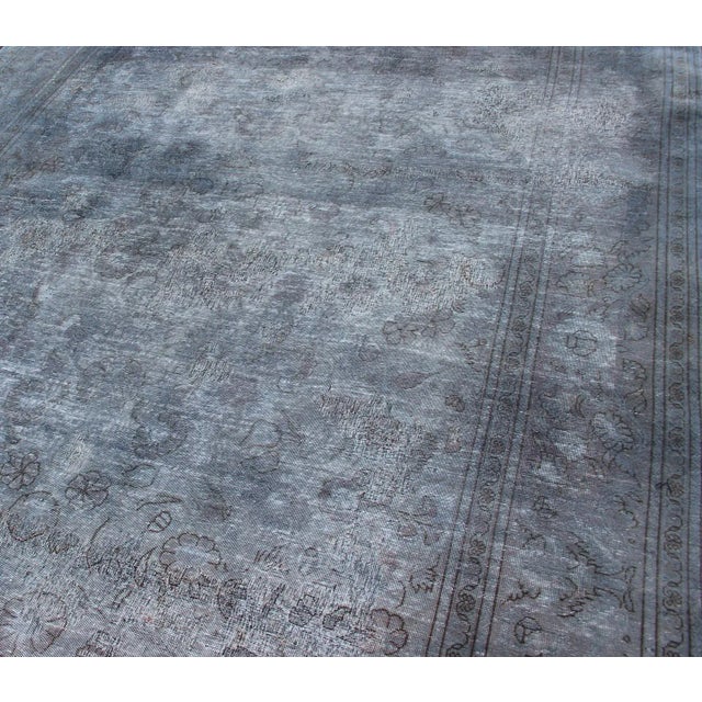 1940s Keivan Woven Arts Vintage Indian Amritsar Rug in Gray Tones and Brown Highlights For Sale - Image 5 of 13
