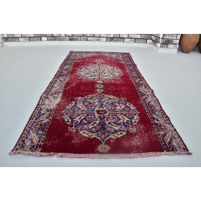 Anatolian Vintage Wool Carpet For Sale - Image 4 of 10