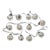 Vintage Silver Kugel-Style Mercury Glass Christmas Ornament Garland, 58" For Sale