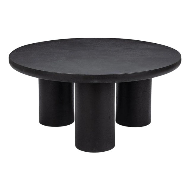 Noir Pillar Modern Outdoor Coffee Table For Sale