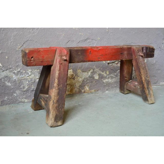 Industrial Wooden Trestle, 1920s For Sale - Image 4 of 6