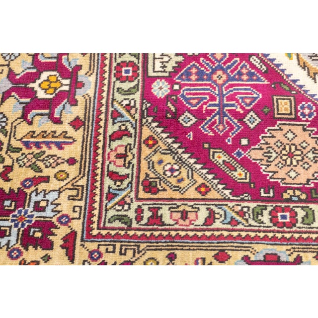 Vintage Hand-Knotted Persian Tabriz Rug 6'8" X 10' For Sale - Image 9 of 14