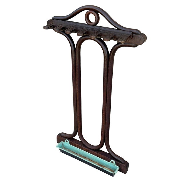 Victorian 1910s Edwardian Era English Bentwood & Iron Pool Billiards Cue Holder by Egberts For Sale - Image 3 of 6