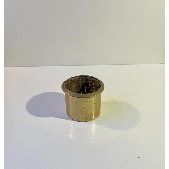 Vintage Brutalist Caged Vase or Urn in Brass, 1970s For Sale - Image 4 of 8
