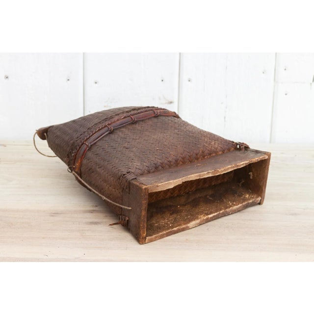 19th Century Vintage Rustic Finely Woven Thai Basket For Sale - Image 5 of 9