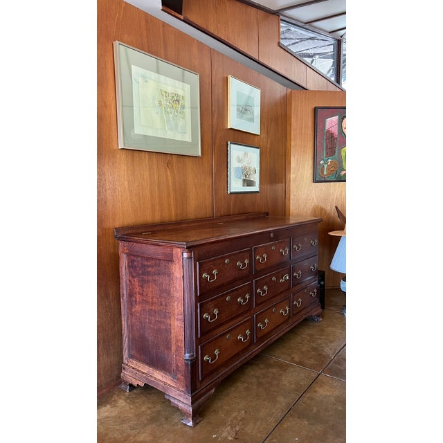 Late 18th Century Oak & Mahogany Mule Chest For Sale - Image 11 of 14