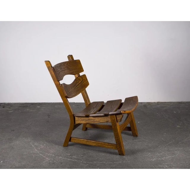 Brutalist Chair in Oak by Dittmann & Co for Awa Radbound, 1960s For Sale - Image 4 of 18