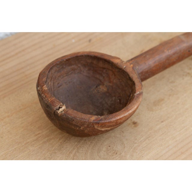 19th Century Primitive Folk Art Wooden Scoop For Sale - Image 5 of 7
