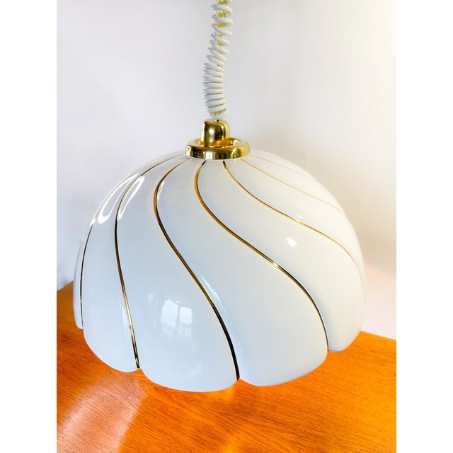 Vintage Ceramic Pendant Lamp attributed to Tommaso Barbi, Italy, 1970s For Sale - Image 5 of 11