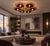 21st Century Hive Satin Brass Amethyst Bubbles Murano Flush Mount by Fabio LTD For Sale - Image 9 of 9