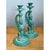 Late 20th Century Vintage Patinated Metal Winged Sphinx Candelabras - Pair For Sale - Image 5 of 12