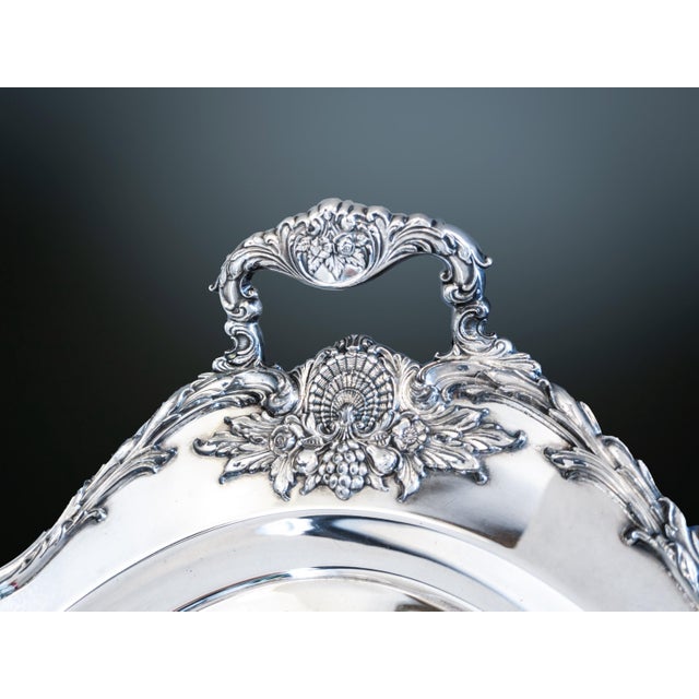 Traditional Mid 20th Century Christopher Wren Silver Plate Serving Tray by Wallace For Sale - Image 3 of 9