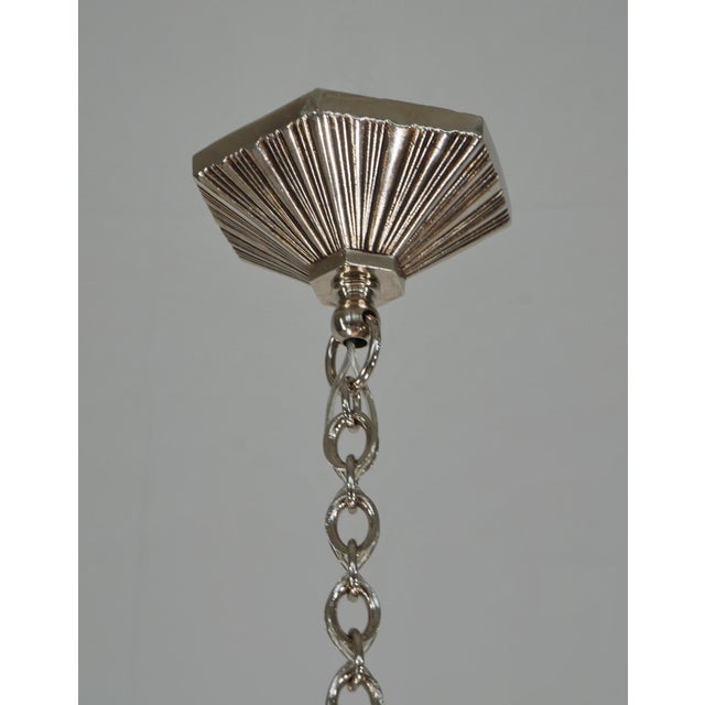 Art Deco French Art Deco Pendant Light 1930s by Hettier & Vincent For Sale - Image 3 of 9