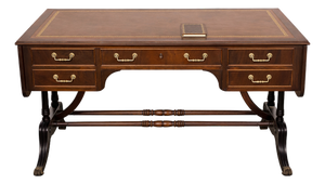 English Desk with Mahogany Extension, 1950s