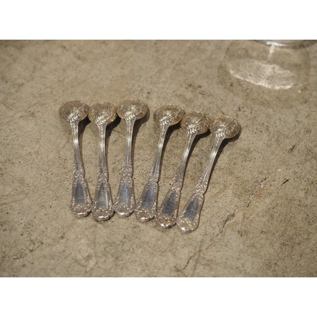 Antique French Silver and Glass Salt Cellar Set, Charles Dubret, Circa 1890 For Sale - Image 12 of 18