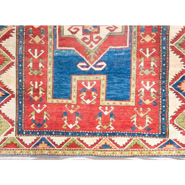 Early 20th Century Kazak Prayer Rug For Sale - Image 12 of 14