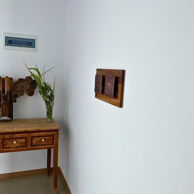A carved wood panel from 1920s China, reimagined as a sculptural wall piece — equally at home in a hallway, study, or...