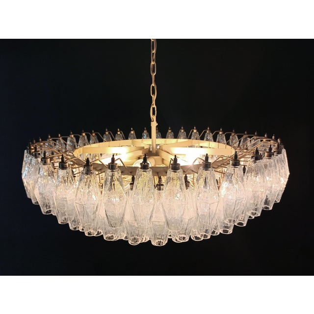 Murano Glass Candelier with 185 Iridescent Glasses, 1990s For Sale - Image 11 of 18