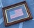 1910s Antique American Flag 1912 Gauze Staggered 48 Star Glazed Cotton in Walnut Frame For Sale - Image 5 of 7