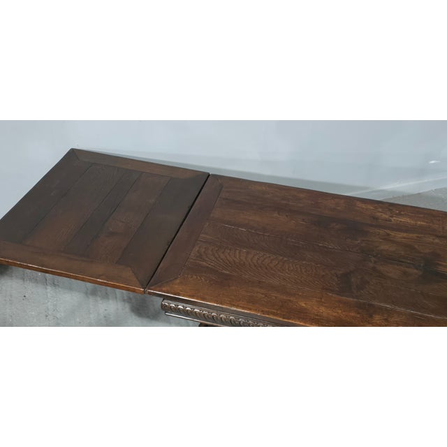 1900 - 1909 Large Elizabethan Oak Refectory Dining Table, 1900s For Sale - Image 5 of 18