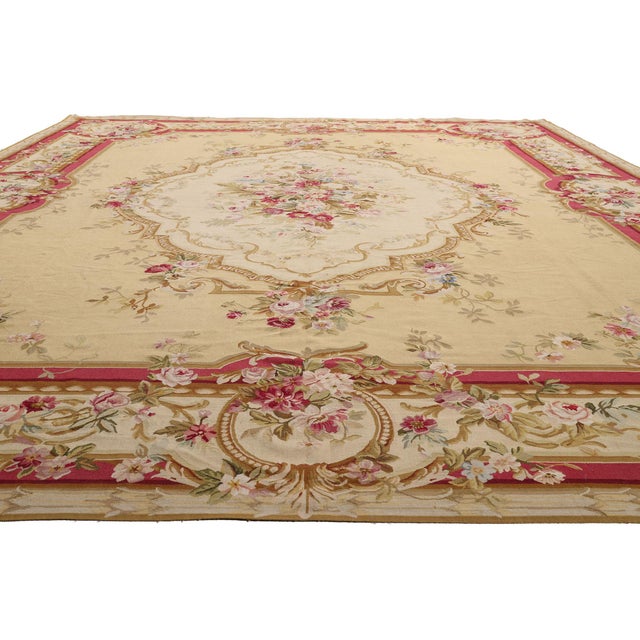 French Vintage Chinese Aubusson Rug, 11'08 X 15'05 For Sale - Image 3 of 10