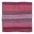 Vintage Frazada Square Kilim in Vibrant Polychrome Striped Pattern - Rug & Kilim For Sale