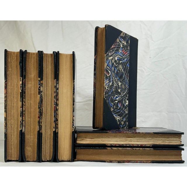Late 19th Century Illustrated Leather Volumes, Ouvrages De Jules Verne ...