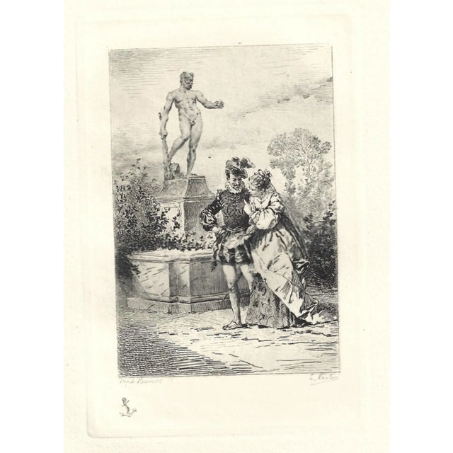 Emile Boilvin, The Hercules Mesquin, Etching, 1882 For Sale - Image 3 of 3