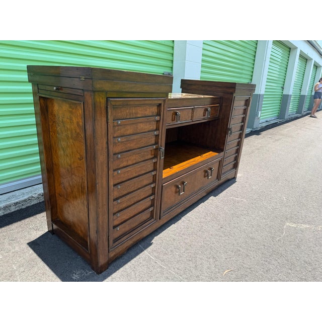 Gold Marge Carson- Vintage Marble Top Flip-Top Sideboard/Buffet For Sale - Image 8 of 12