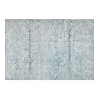 Moroccan Hand Knotted Modern Rug With Soft Texture and Natural Colors,5'6"x8' For Sale