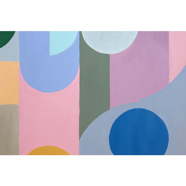 2026, Art Deco Diagrams Painting, Vivid Tones Geometric Shapes Diptych, Acrylic Paint on Watercolor Paper by Natalia Roman For Sale - Image 9 of 10