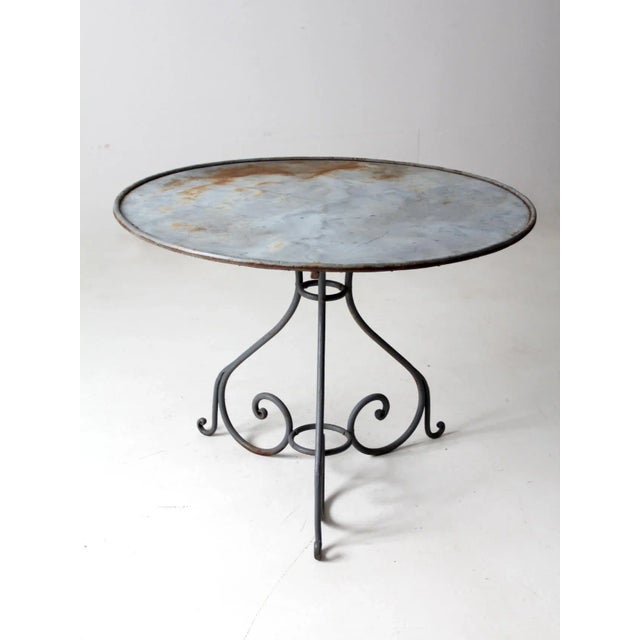 Antique Metal Garden Table For Sale - Image 11 of 13