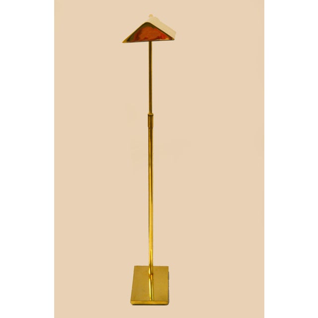 Mid-Century Modern 1970s Mid-Century Modern Original Koch & Lowy Pharmacy Lamp Brass Steel Floor Lamp For Sale - Image 3 of 17
