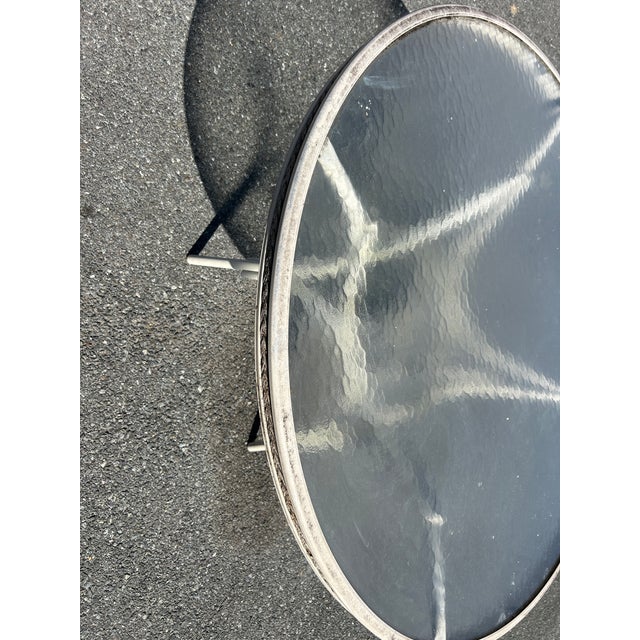 Beautiful Vintage Lloyd Loom Aluminum Patio Set Table & 4 Chairs For Sale In Washington DC - Image 6 of 12