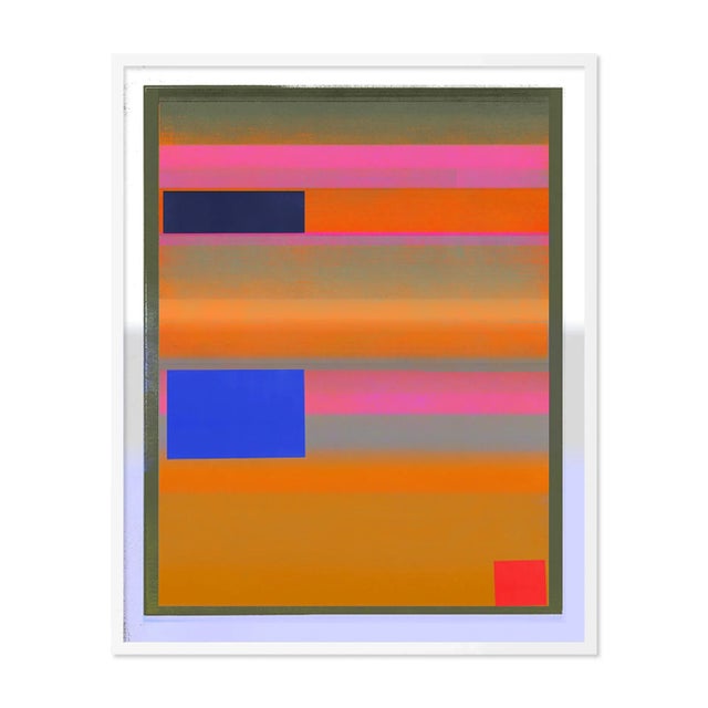 Contemporary Coastal Sky by David Grey, Art Print in White Frame, Small For Sale - Image 3 of 3