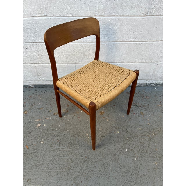 Mid 20th Century Niels Otto Møller for j.l Møller 'Model 75' Teak and Cord Dining Chairs For Sale - Image 14 of 17