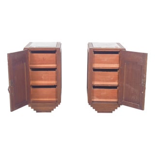 Portuguese Art Deco Bedside Tables, 1920, Set of 2 For Sale