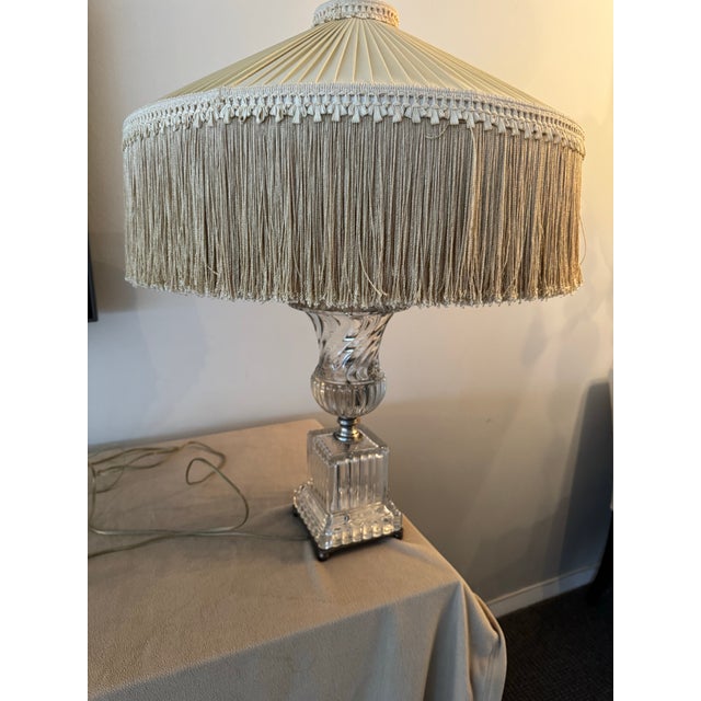 Paul Hanson Vintage Paul Hanson Baccarat Style Crytal Table Lamp For Sale - Image 4 of 9