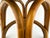 Mid Century Bentwood Rattan Stool With Cream Upholstered Cushion For Sale - Image 4 of 12