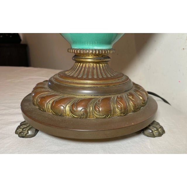 Manufacture de Sevres Large Antique Louis XVI Sevres Painted Porcelain Bronze Electric Table Lamp Vase For Sale - Image 4 of 12