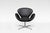 Metal Vintage Swivel Swan Chair in Black Leather by Arne Jacobsen for Fritz Hansen, 1950s For Sale - Image 7 of 7