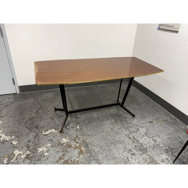 1930s Italian Modernist Wood-Grain Dining Table, Circa 1930's For Sale - Image 5 of 12