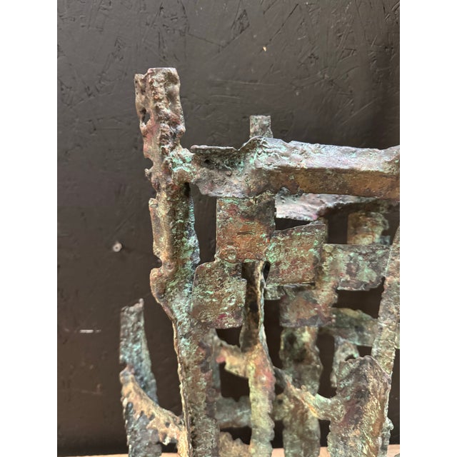 1970s 1970s Brutalist Bronze Abstract Sculpture For Sale - Image 5 of 11